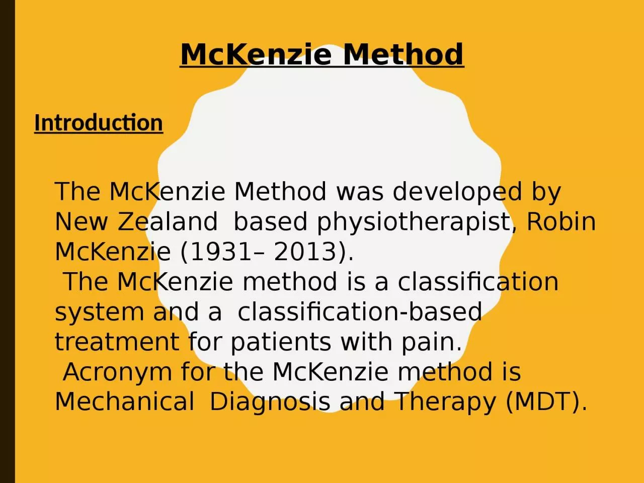 McKenzie Method Introduction