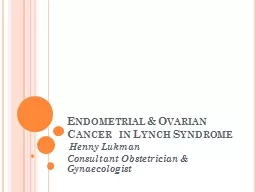 Endometrial & Ovarian Cancer   in Lynch Syndrome