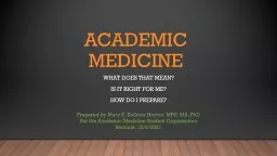 Academic Medicine What does that mean?
