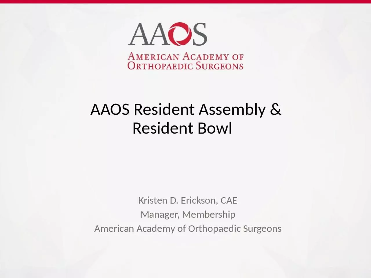 AAOS Resident Assembly &