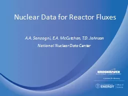 Nuclear Data for Reactor Fluxes