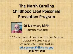 The North Carolina Childhood Lead Poisoning