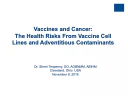Vaccines and Cancer:  The