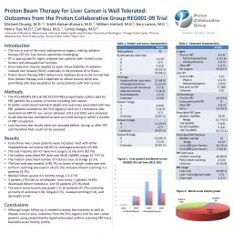 Proton Beam Therapy for Liver Cancer is Well Tolerated: Outcomes from the Proton Collaborative