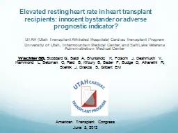 Elevated resting heart rate in heart transplant recipients: innocent bystander or adverse prognosti