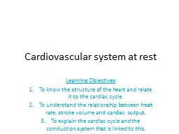 PPT-Cardiovascular system at rest