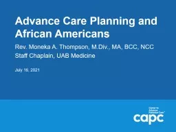 Advance Care Planning and African Americans
