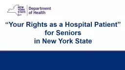 “Your Rights as a Hospital Patient” for Seniors