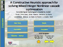 A Constructive Heuristic approach for solving Mixed Integer Nonlinear cascade optimization