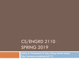 CS/ENGRD 2110 Spring  2019