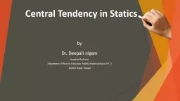 Central Tendency in Statics
