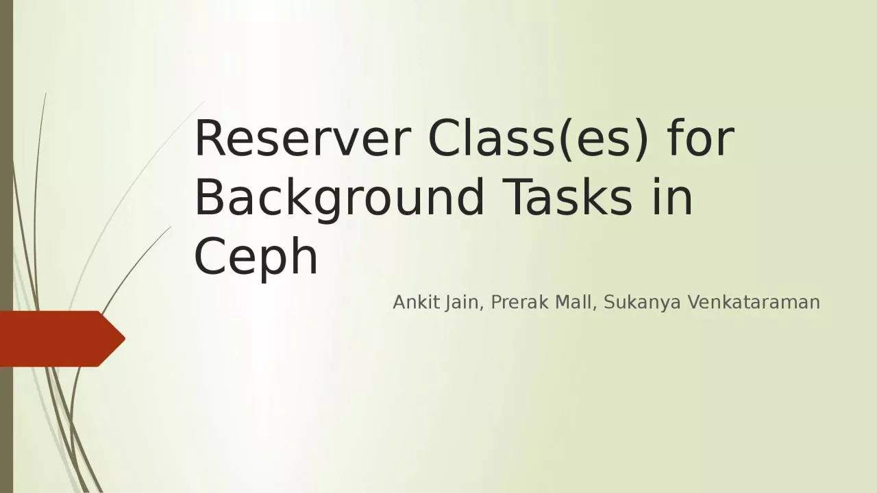 Reserver  Class( es ) for Background Tasks in