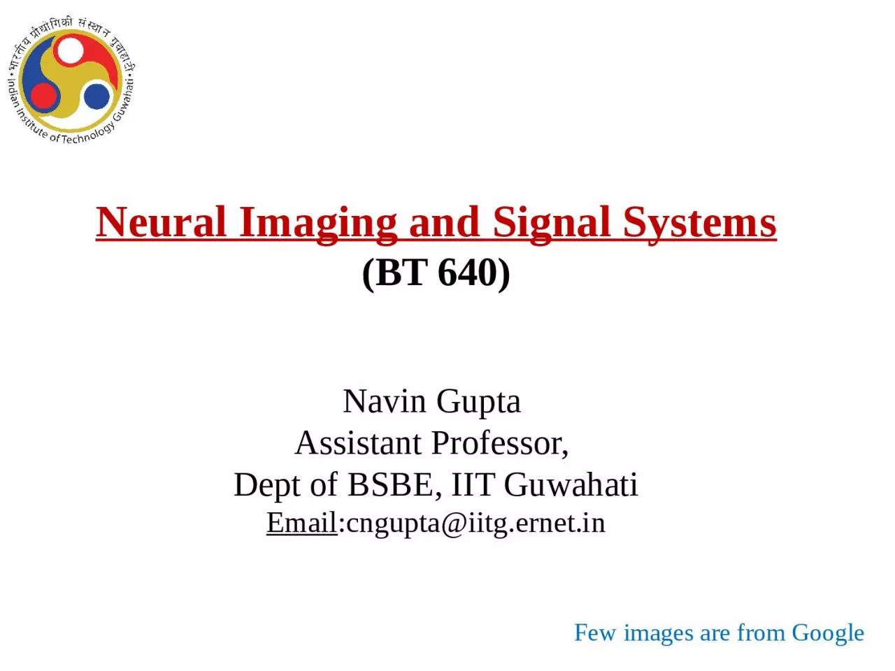 Neural  I maging  and  Signal Systems