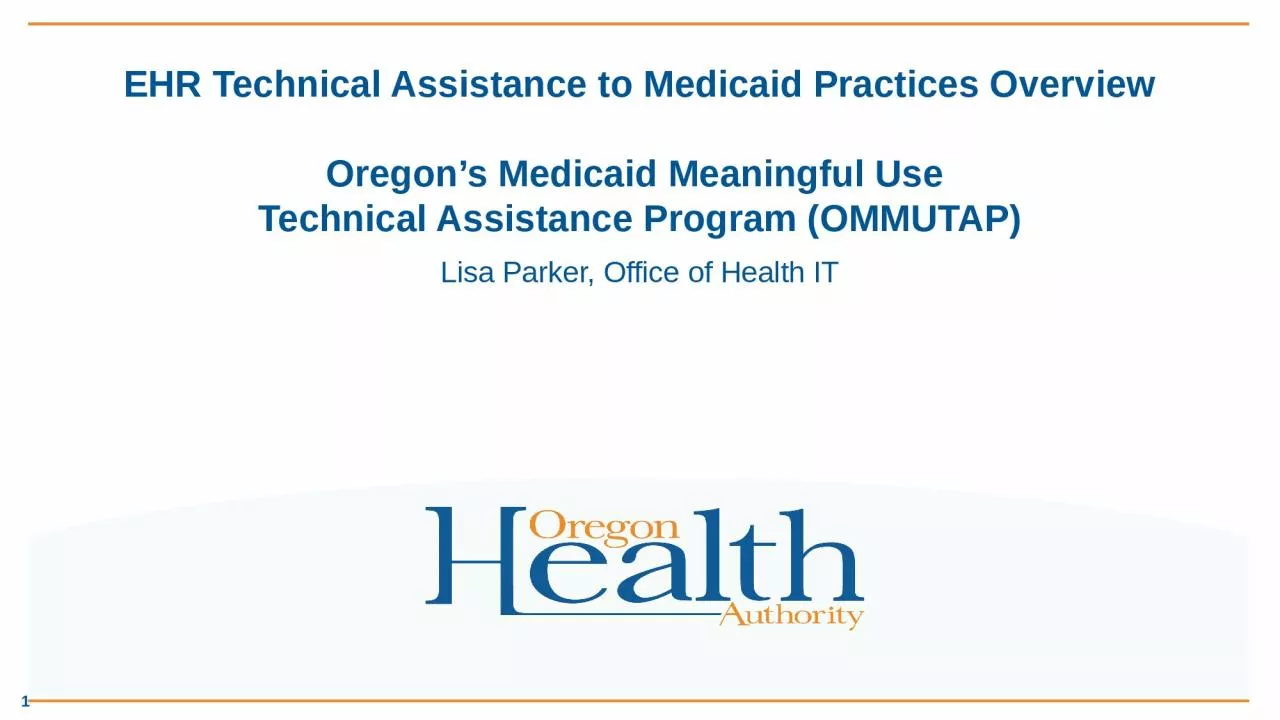 EHR Technical Assistance to Medicaid Practices