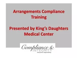 Arrangements Compliance Training