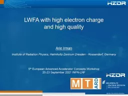 LWFA  with  high  electron