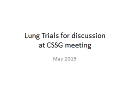 Lung Trials for discussion