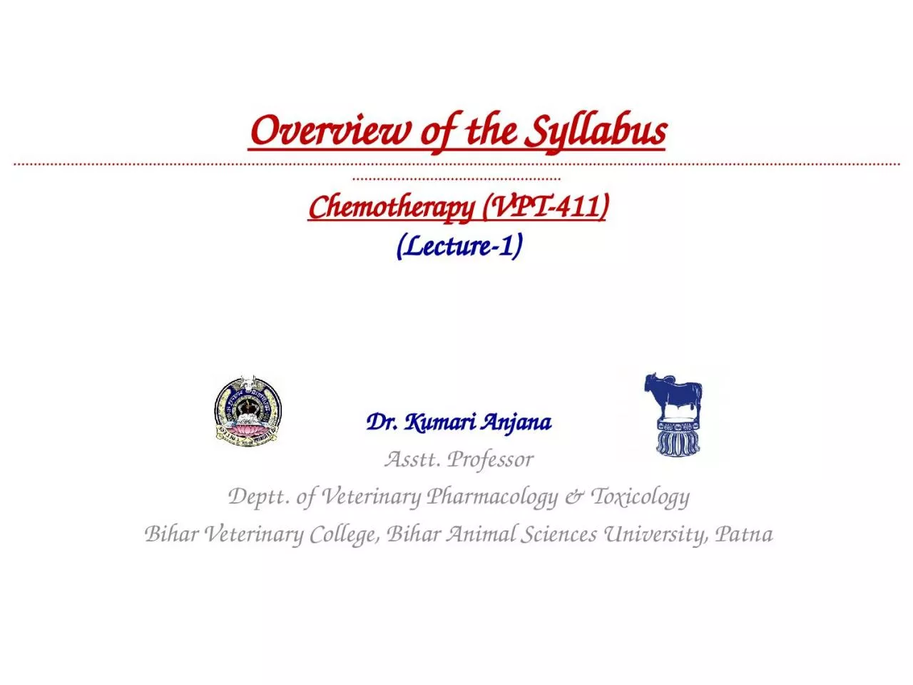 Overview of the Syllabus