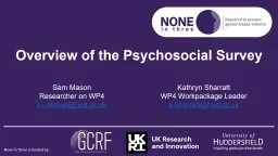 Overview of the Psychosocial Survey