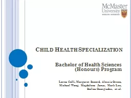 Child Health  S pecialization