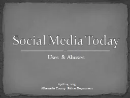 Uses & Abuses Social Media Today