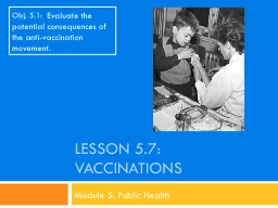 Lesson  5.7: Vaccinations