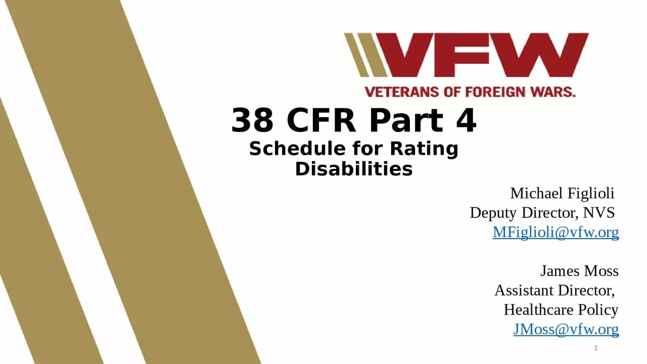 38 CFR Part 4 Schedule for Rating Disabilities