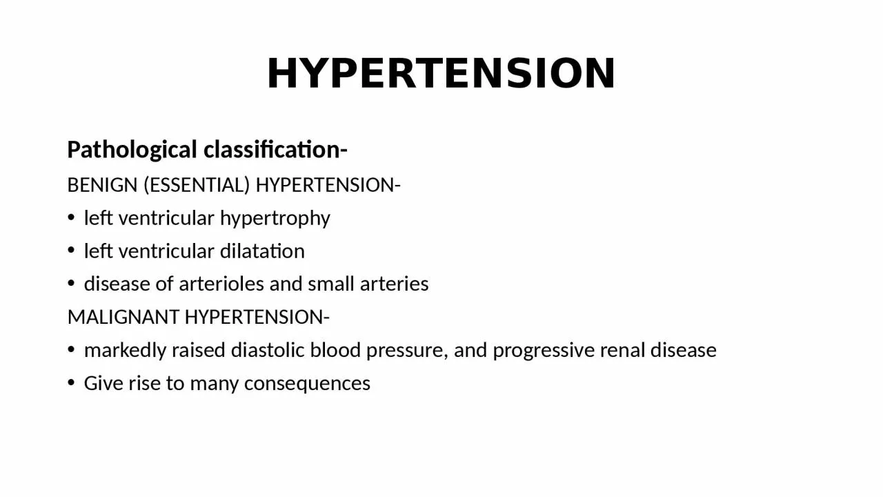 PPT-HYPERTENSION Pathological classification-