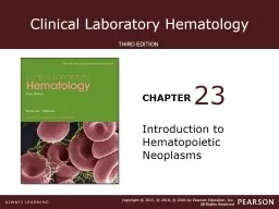 Introduction to Hematopoietic Neoplasms