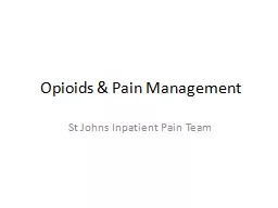 Opioids & Pain Management