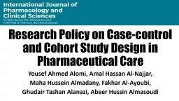 Research Policy on Case-control and Cohort Study Design in Pharmaceutical Care