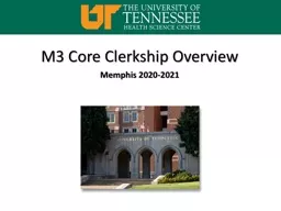 M3 Core Clerkship Overview
