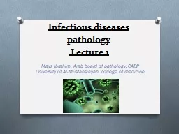 Infectious diseases pathology