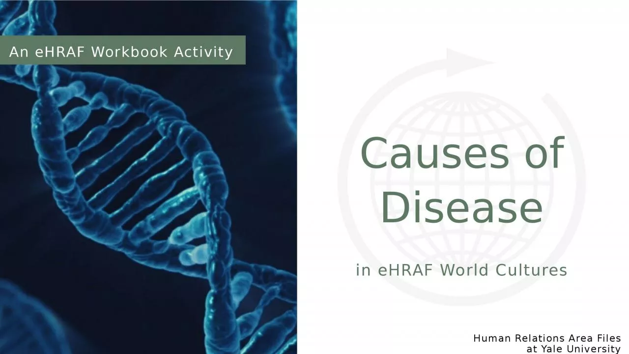 PPT-Causes of Disease in eHRAF World Cultures