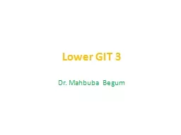 Lower GIT 3 Dr.  Mahbuba