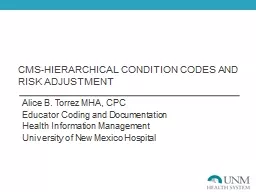 CMS-Hierarchical Condition Codes and Risk Adjustment