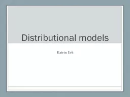 Distributional models Katrin