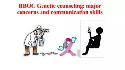 HBOC Genetic counseling: major concerns and communication skills