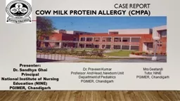 case REPORT  cow milk protein allergy (CMPA)