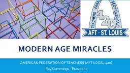 MODERN AGE MIRACLES AMERICAN FEDERATION OF TEACHERS (AFT LOCAL 420)