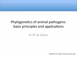 Phylogenetics  of animal pathogens: basic principles and applications