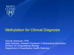 Methylation for Clinical Diagnosis