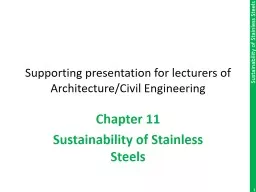 Supporting presentation for lecturers of Architecture/Civil Engineering