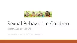 Sexual Behavior in Children