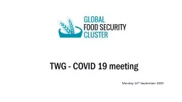 TWG - COVID 19 meeting Monday 14