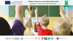 Children’s Voices for a new Human Space