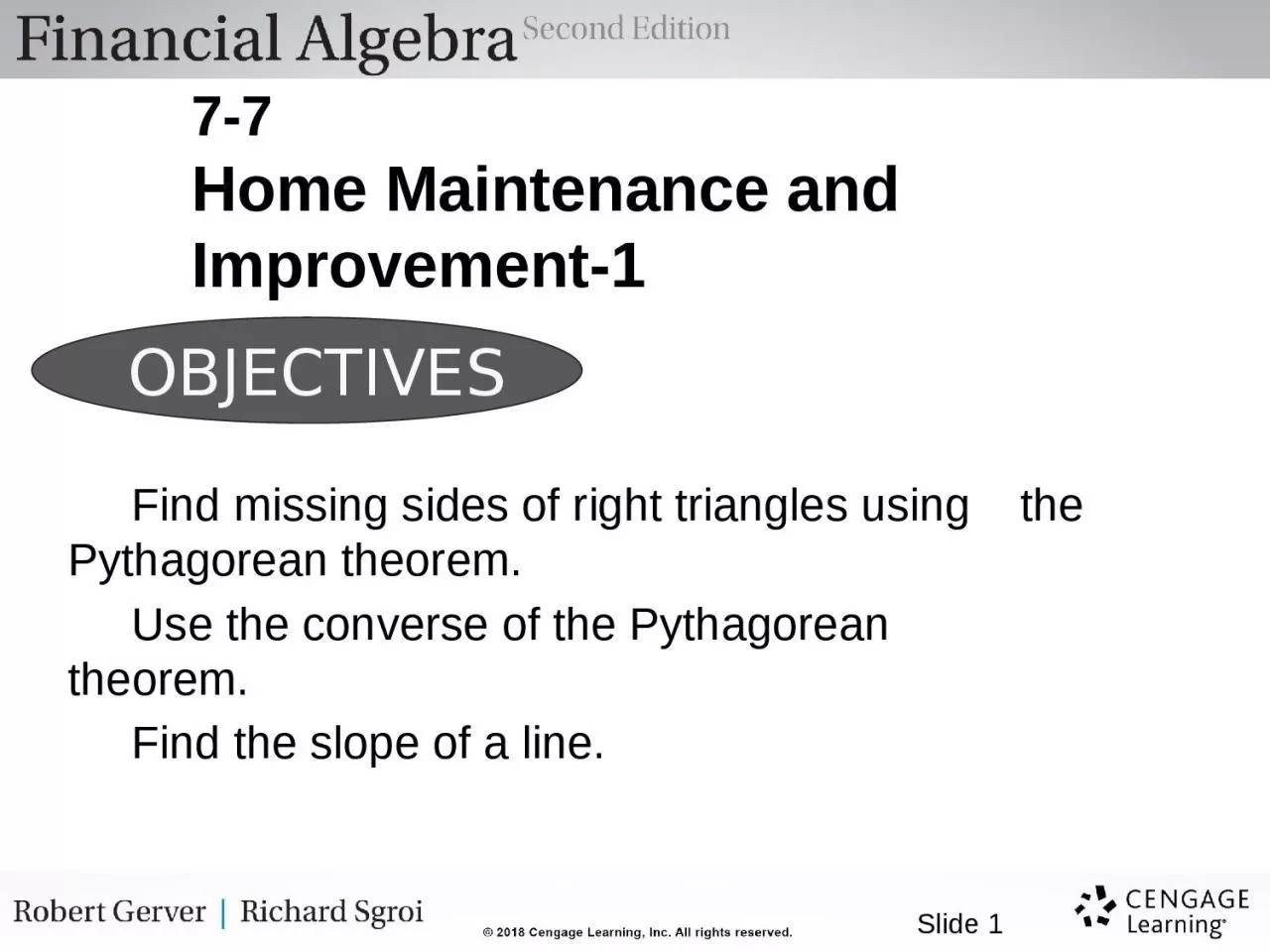 Slide   1 7-7 Home Maintenance and Improvement-1