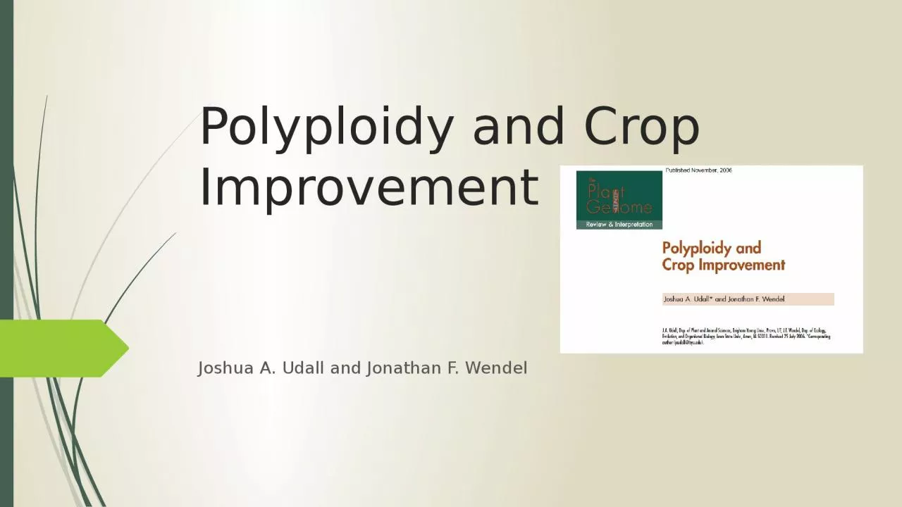 PPT-Polyploidy and Crop Improvement