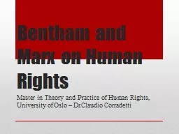 Bentham  and Marx  on  Human Rights