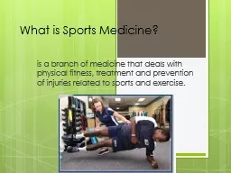 What is Sports Medicine?